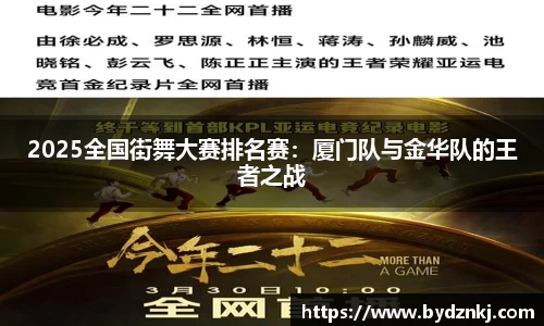 2025全国街舞大赛排名赛：厦门队与金华队的王者之战
